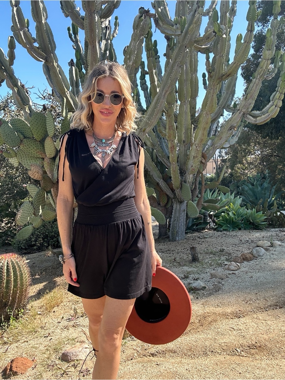 Women's Black V-Neck Dress